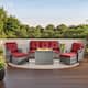 Option Grey Wicker / Red Cusion