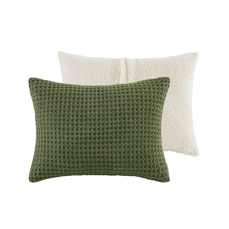 Madison Park Riordan Waffle Knit Chenille Comforter Set