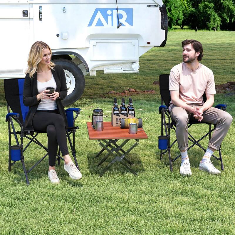 Costway 1/2 PCS Folding Camping Chair for Adults Portable Lawn Chair