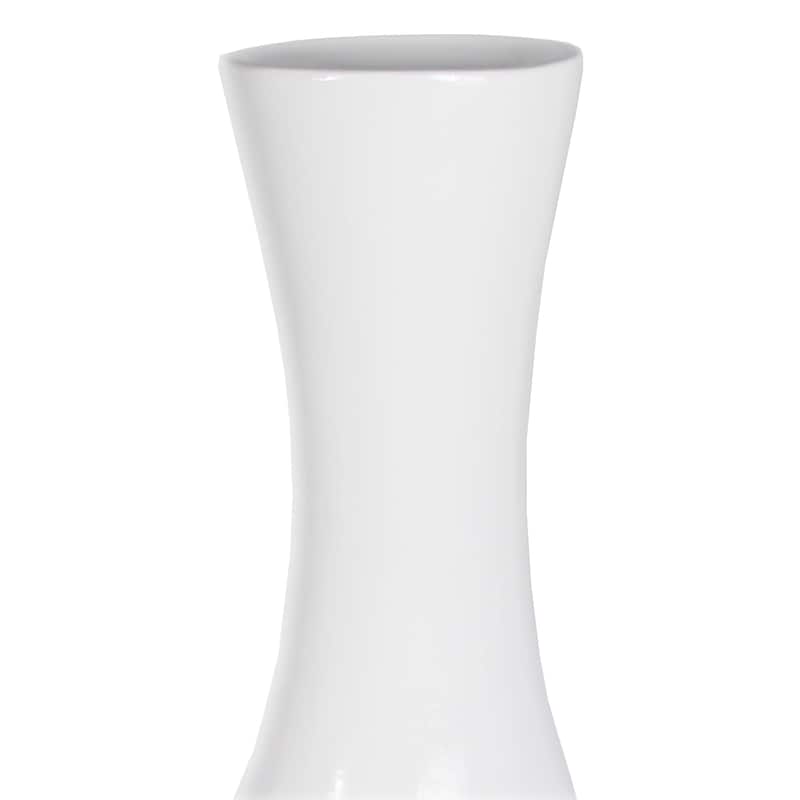 Modern Black and White Large Floor Vase - 43 Inch Tall, Contemporary Home Decor, Minimalist Design, Elegant Room Accent