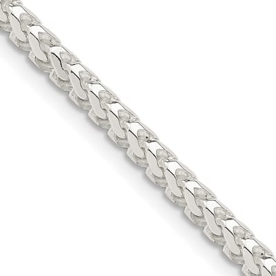 Curata 925 Sterling Silver Solid 2.9mm Franco Chain Necklace (Lobster)