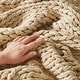 preview thumbnail 80 of 93, Madison Park Hand Made Chunky Double Knit Throw Blanket