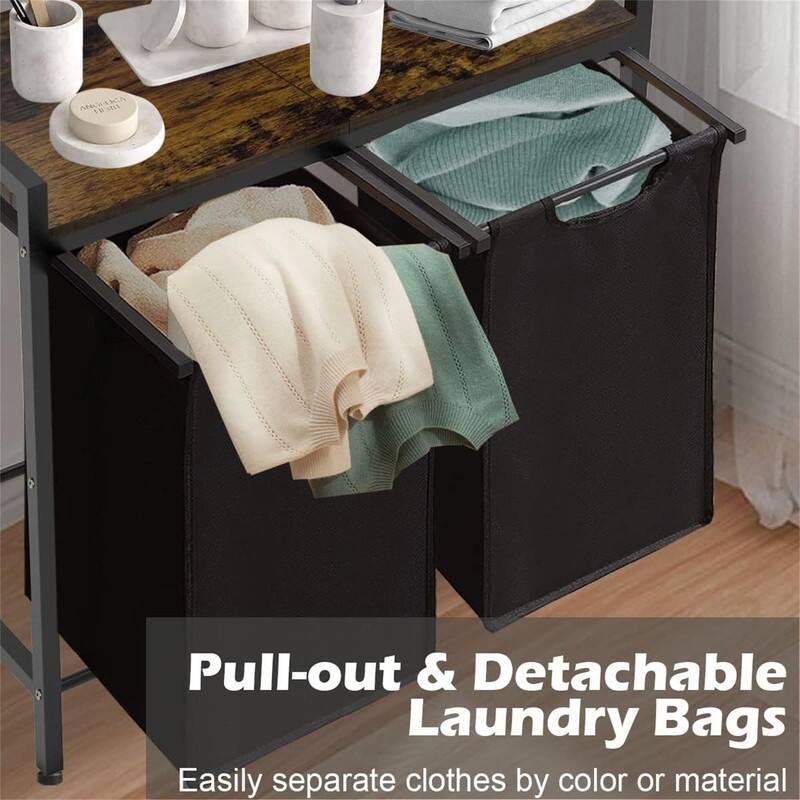 Large Laundry Hamper Sorter with 3 Removable