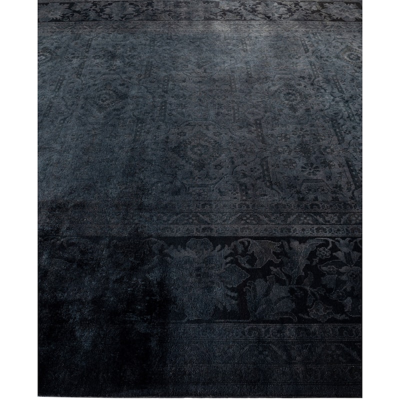 Overdyed One-of-a-Kind Hand-Knotted Area Rug - Black - 8' 3" x 10' 1"