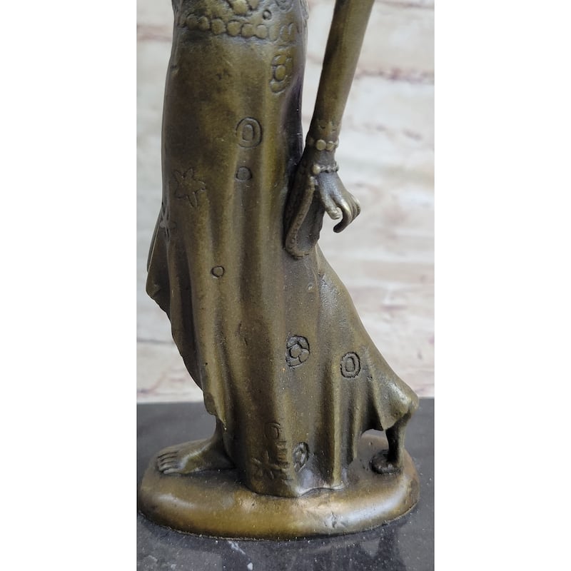Demetre Chiparus Bronze Russian Dancer Art Deco Lost Wax Casting On Marble Base