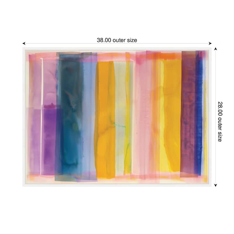 Kate and Laurel Sylvie Vibrant Lines I Framed Canvas by Amy Lighthall