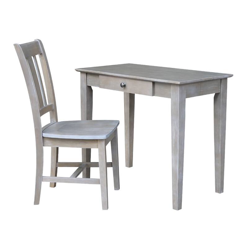 International Concepts Small Desk with Drawer and Chair