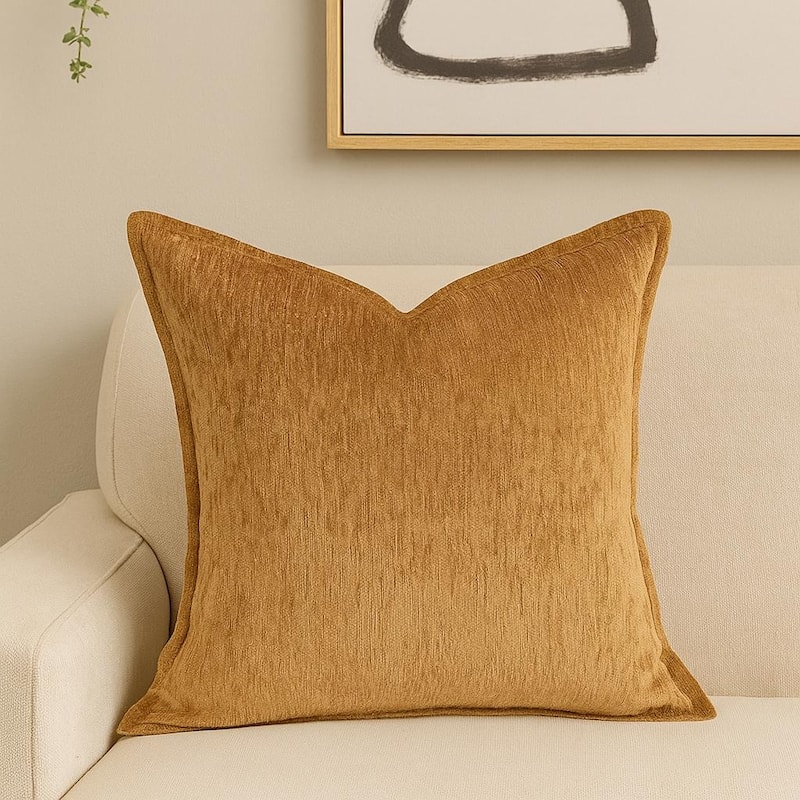 Velvet Throw Pillow - Luxe Mocha Shine with a Soft, Glimmering Finish