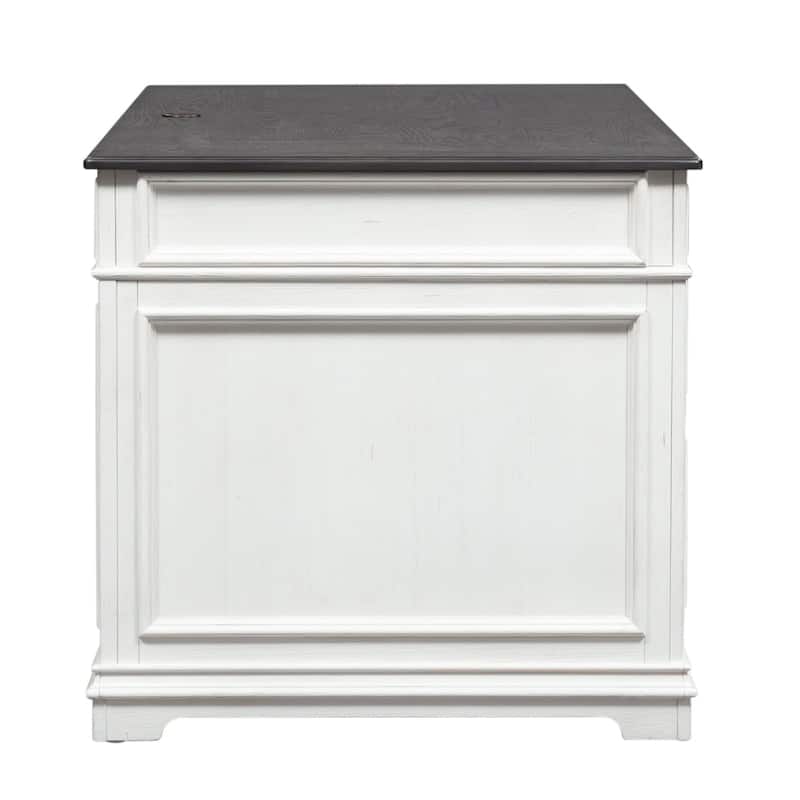 Allyson Park Wirebrushed White Charcoal Desk