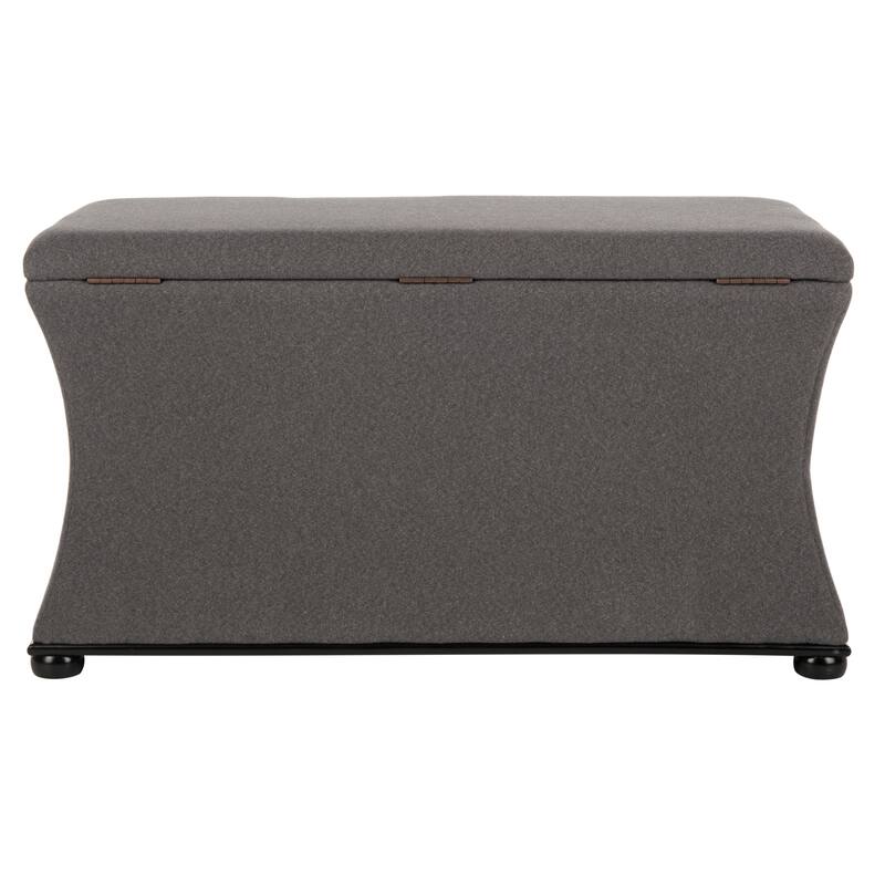 SAFAVIEH Gigi Cream Linen Storage Bench - 36" W x 19" D x 21" H - 36Wx19Dx21H