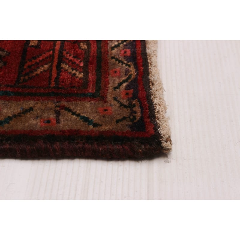 ECARPETGALLERY Hand-knotted Melis Vintage Black, Red Wool Rug - 5'0 x 13'1