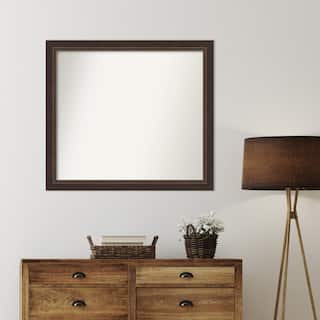 Lara Bronze Framed Non-Beveled Custom Wall Mirror, Bathroom Vanity Mirror