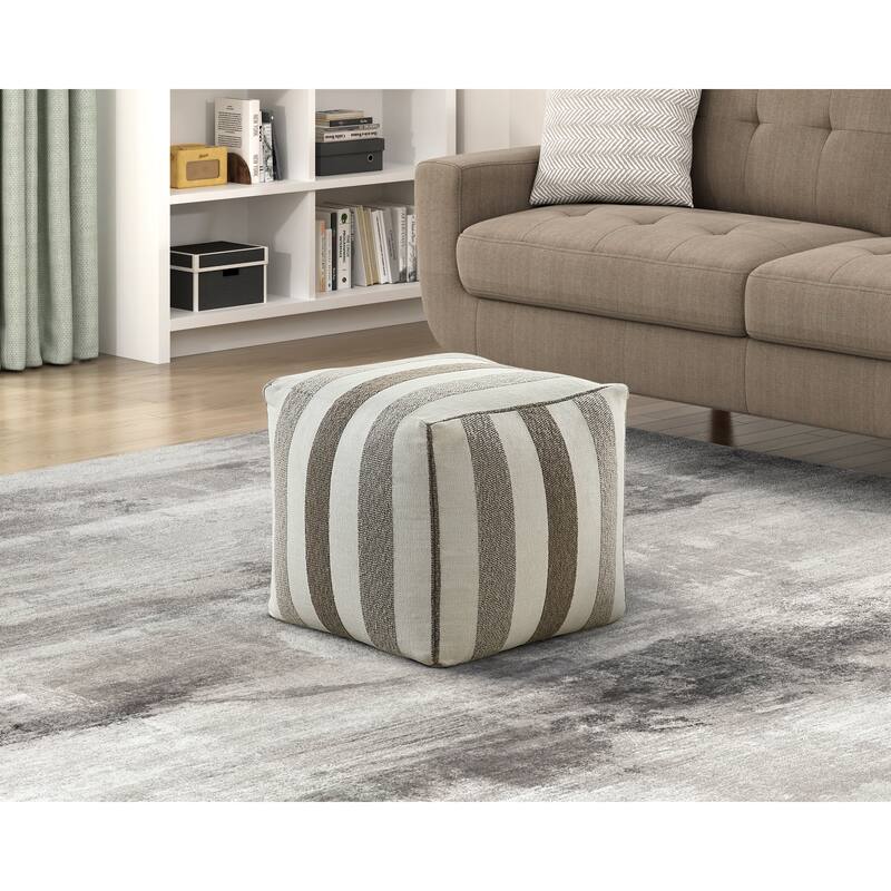 Modern Pouf Fabric Upholstered Ottoman, Non-Slip Floor Pouf, Bean Bag Chair, 1pc Sitting Pouf - Multi-Color