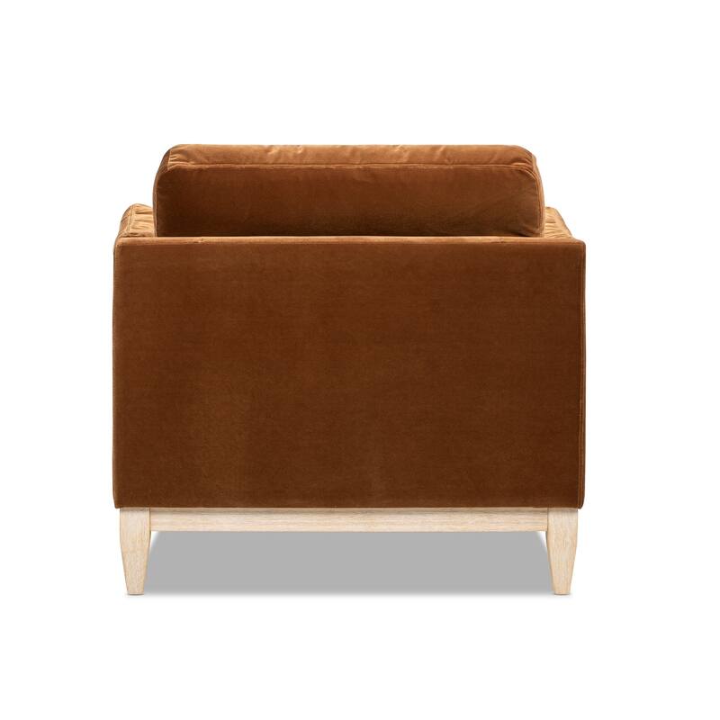 Pasadena 36" Wide Modern Farmhouse Velvet Accent Arm Chair