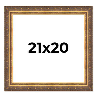 21x20 Frame Vintage Gold Solid Wood Picture Frame | 2.5 Inch Moulding
