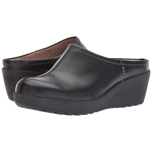 Shop Easy Spirit Womens Jaiva Leather Round Toe Clogs Overstock