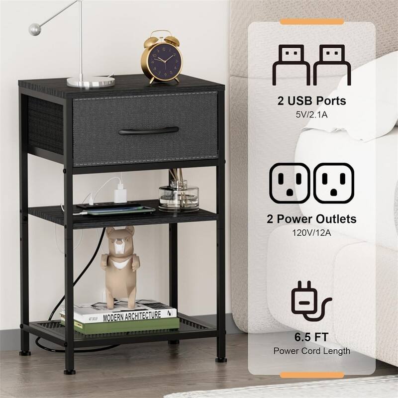 Nightstand with Charging Station