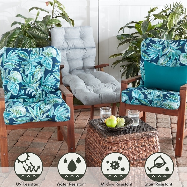 42 x 21-inch Outdoor Seat/Back Chair Cushion (Cushion Only) - On