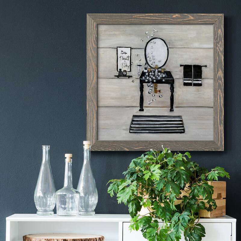 Neat and Tidy Bath-Premium Framed Canvas - Ready to Hang