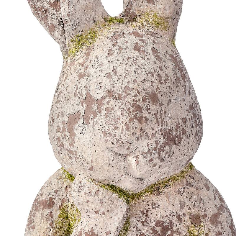 11" Resin Mossed Bunny Bust
