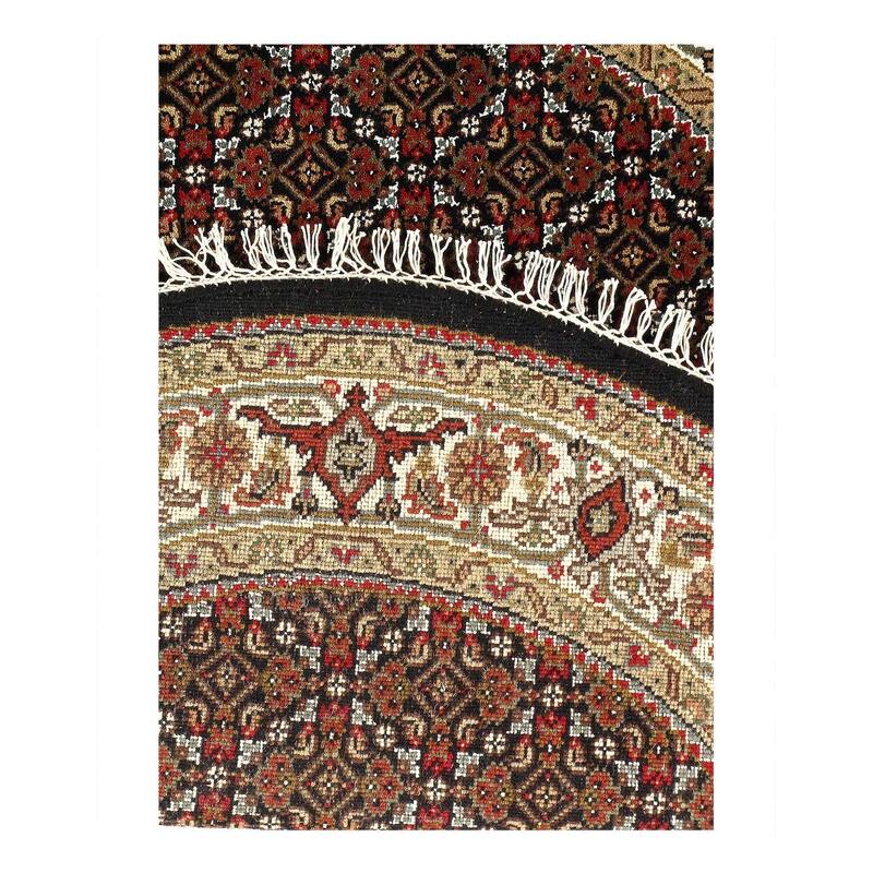 Pasargad Fine Hand Knotted Silk & wool Tabriz round rug - 3'4'' x 3'4''