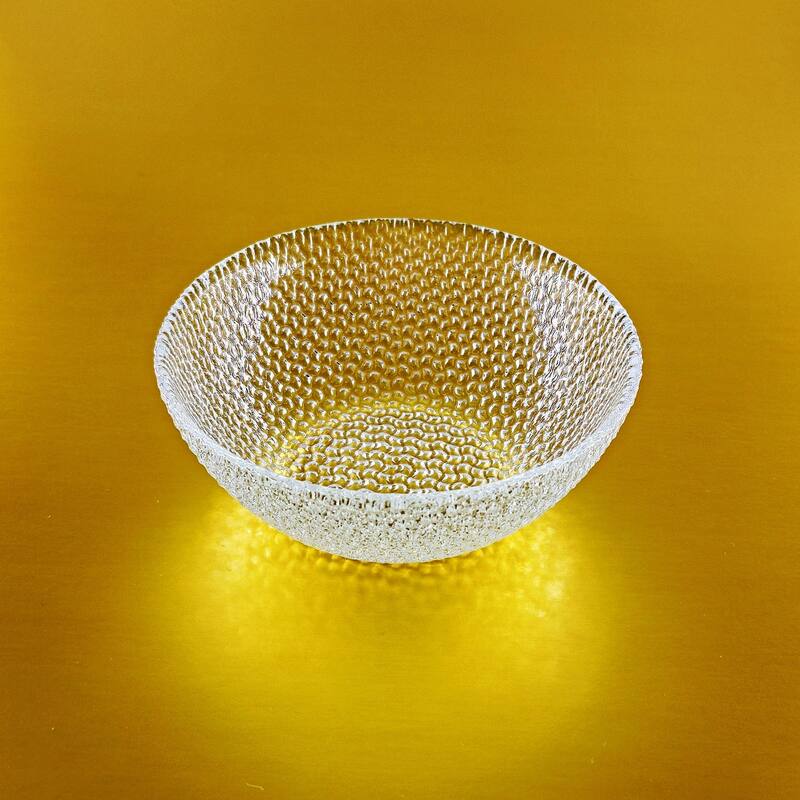Glass Bowls with Pebble Pattern Perfect for Casual Meals or Festive Gatherings