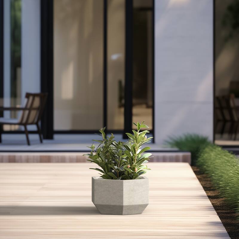 Concrete Geometric Plant Pots / Large Indoor and Outdoor flower Planters