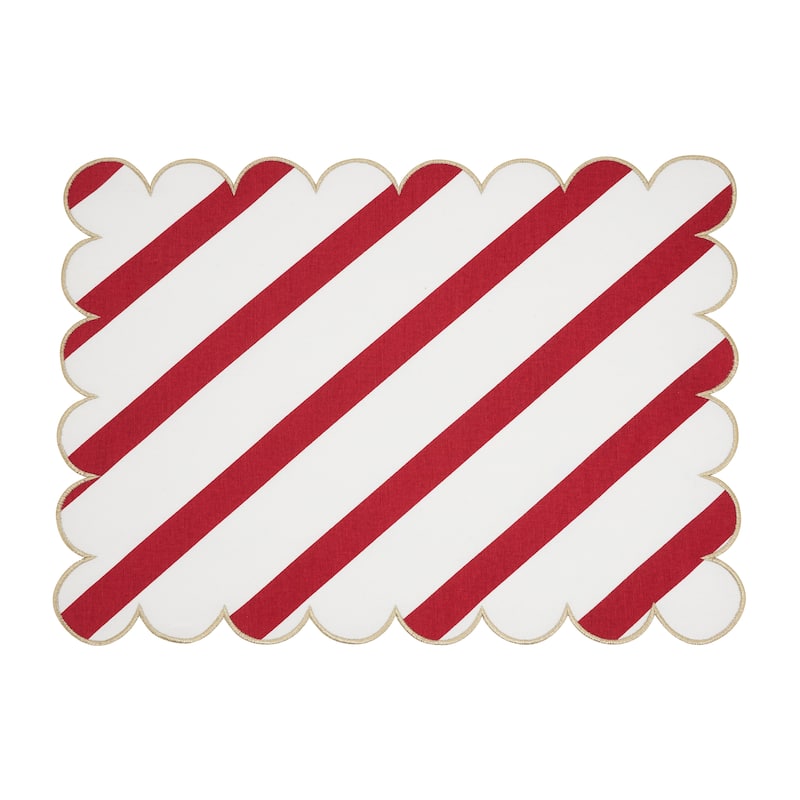 Eco Scallop Border Placemat (Set of 4) - 14"x20" - Gold
