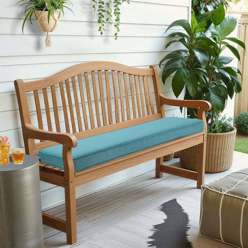 Aoodor Patio Furniture 46" x 18" x 3.1" Outdoor Bench Cushion - Blue