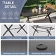 preview thumbnail 7 of 27, Kullavik Textilene Outdoor Dining Set, Patio Dining Set with Single Chairs, Swivel Chairs and Large Table