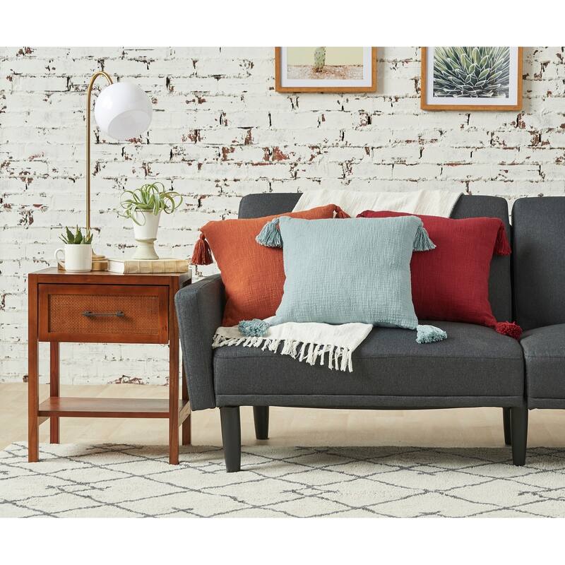 Anna Cotton Decorative Throw Pillow With Tassels
