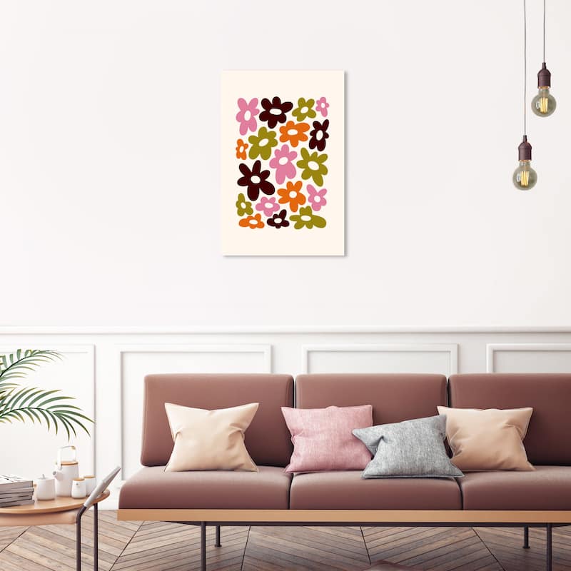 Wynwood Studio Canvas Floral and Botanical Fill it with Flowers Pink and Modern & Contemporary Wall Art Canvas Print - 20 x 30