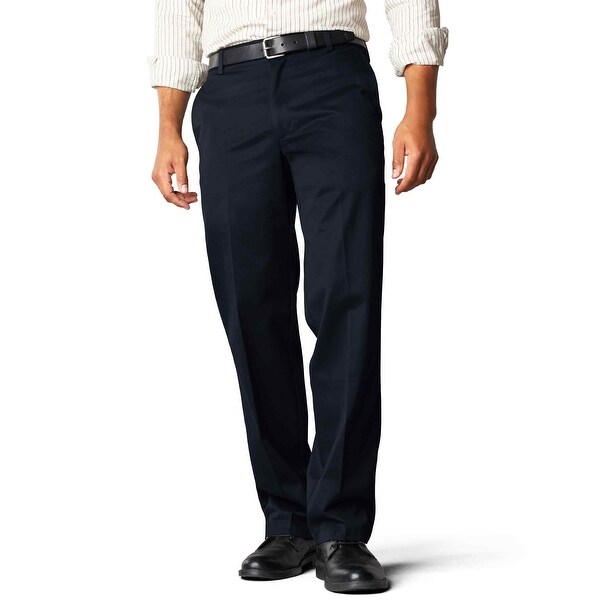 Dockers Men/'s Straight Fit Flat Front Signature Khaki Pants 958280002 Navy Blue