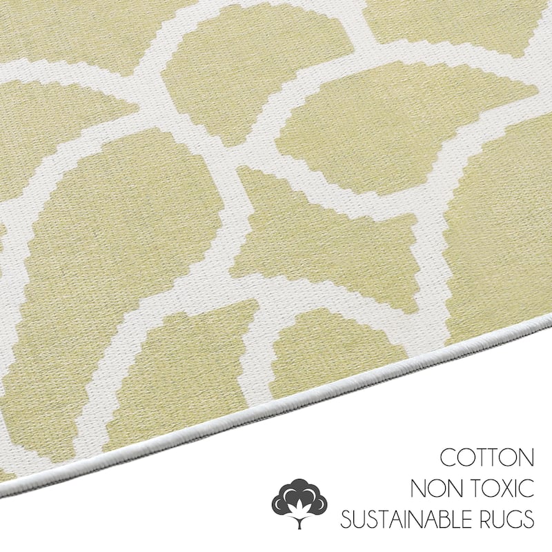 Sussexhome Heavy Duty Ultra Thin Non Slip Washable Cotton Indoor Rug - 2' x 3'