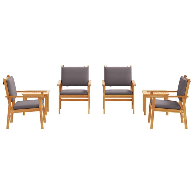 vidaXL 3/4/5/6 Piece Garden Sofa/Dining/Bistro Set with Cushions Solid Wood Acacia