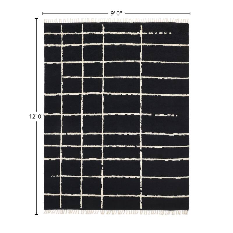 Overton Handmade Boho Moroccan Area Rug