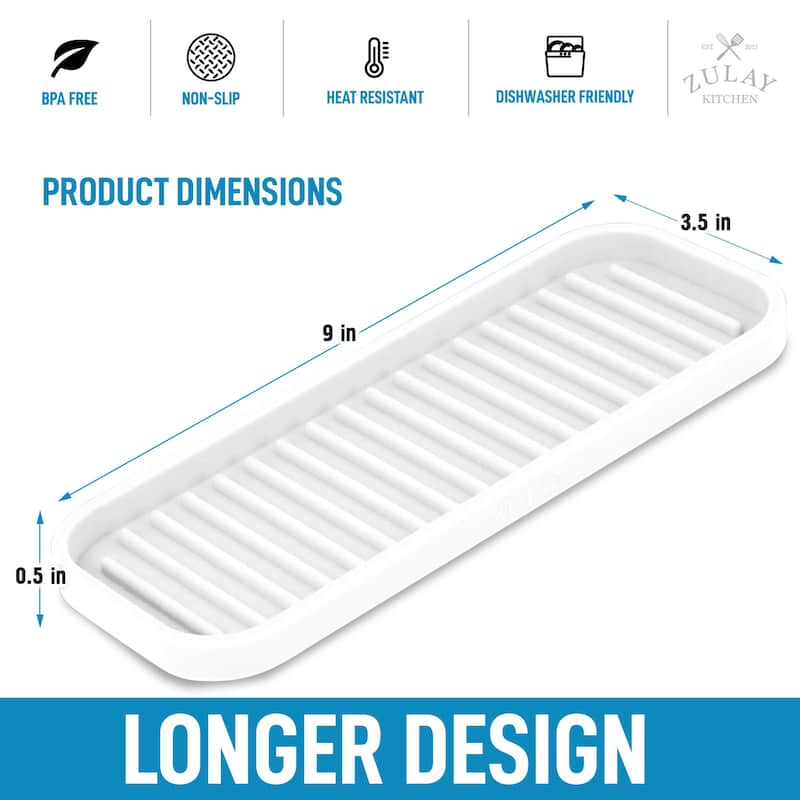 Zulay Kitchen Silicone Sponge Holder for Kitchen Sink