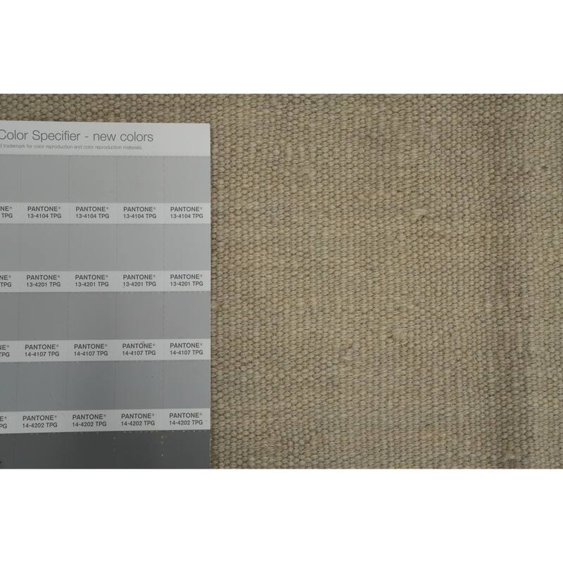 Hand Woven Southwestern Wool Beige Geometric Area Rug - 12' 1'' X 8' 9''
