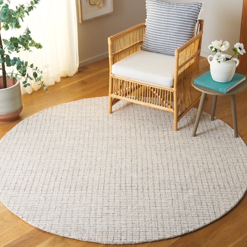 SAFAVIEH Handmade Ebony Midori Modern & Contemporary Wool Rug