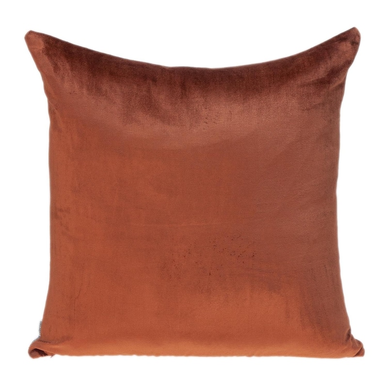 HomeRoots 20" Purple And Dark Gray Cotton Blend Throw Pillow - Brown
