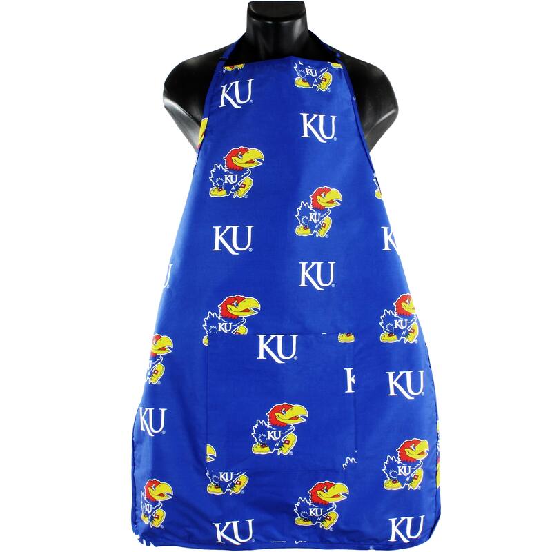 Kansas Jayhawks Tailgating or Grilling Apron With 9" Pocket, Fully Adjustable