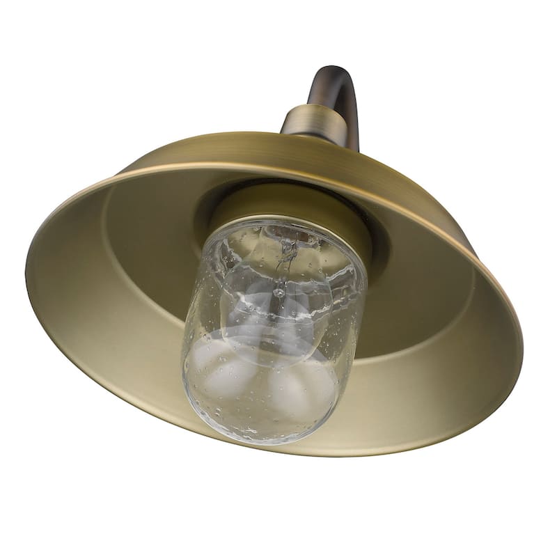 Burry 1-light Antique Brass Exterior Wall Fixture