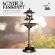 preview thumbnail 6 of 13, Outsunny 3-in-1 Resin Free Standing Garden Pedestal Bird Bath Bowl Feeder Planter - Bronze