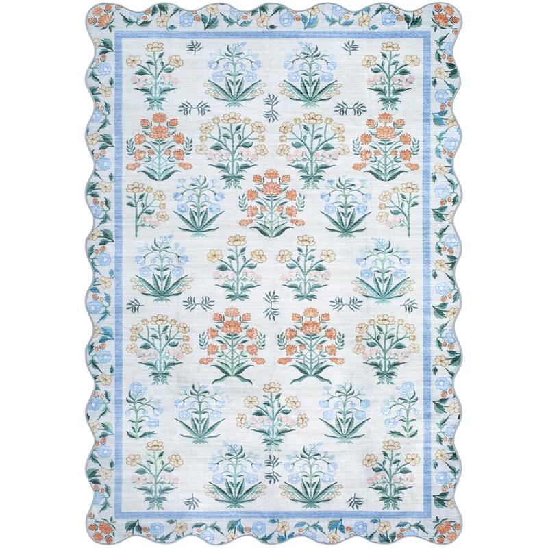 Livabliss Lavable Modern & Contemporary Area Rug - Light Blue - 2'7" x 4'