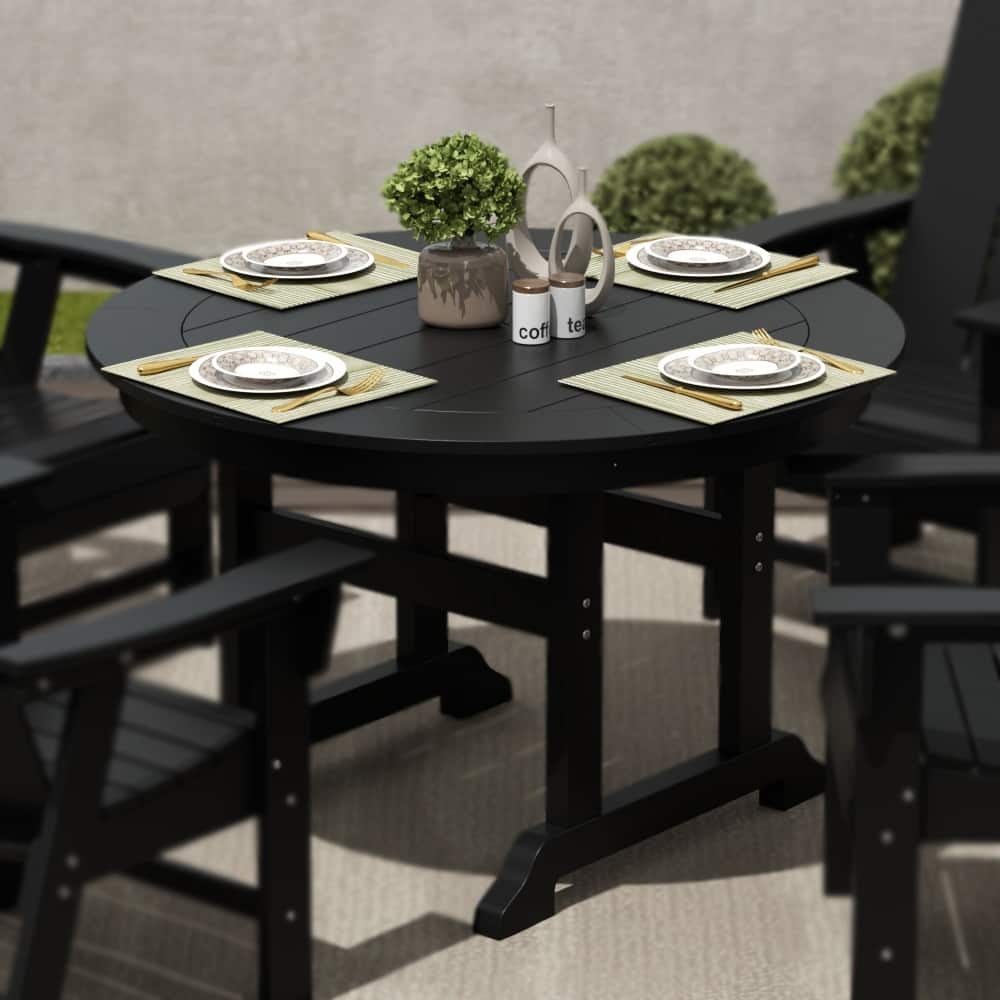 Laguna Hdpe All Weather Outdoor Patio 47" Round Dining Table