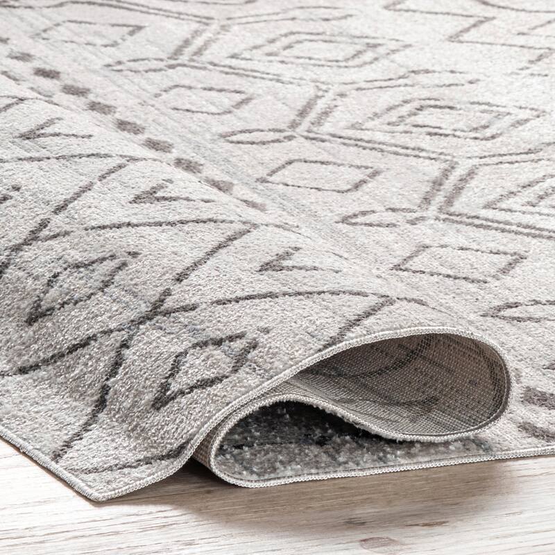 Nuloom Audrey SpinClean Machine Washable Geometric Moroccan Area Rug