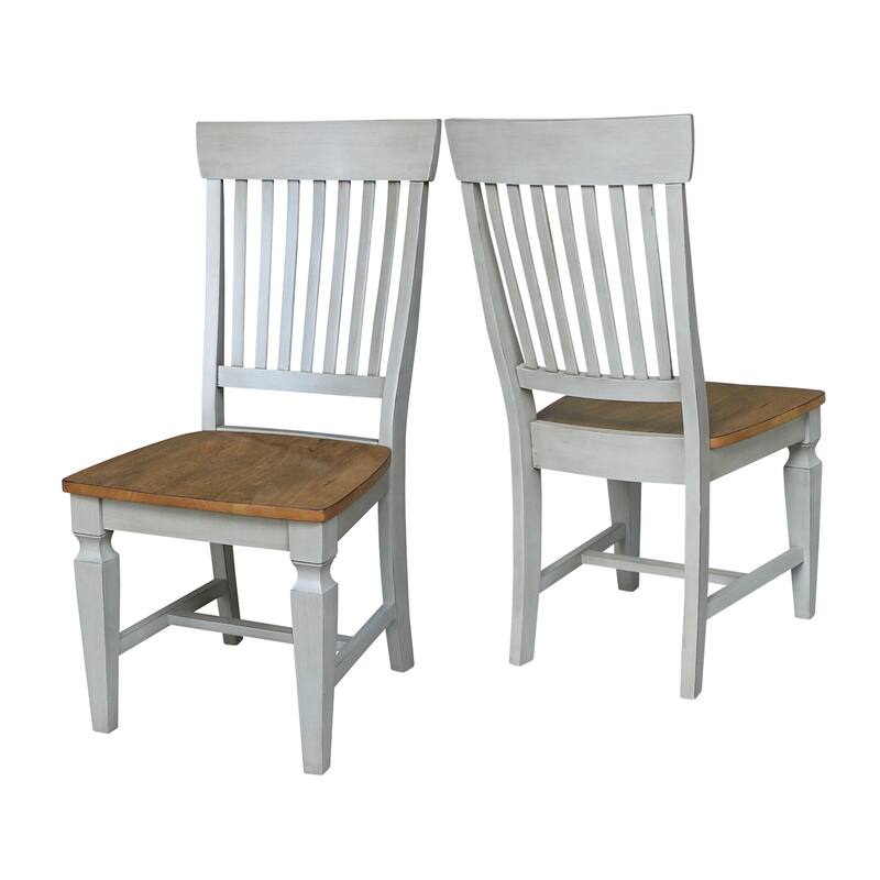 Solid Wood Vista Slat Back Dining Chairs - Set of Two