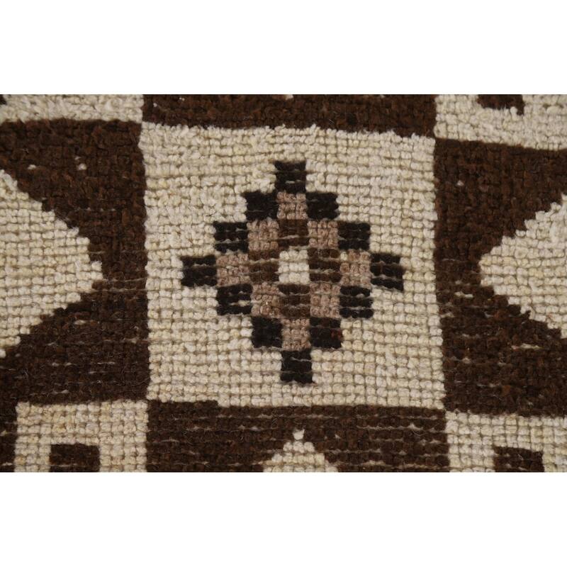 Natural Dye Tribal Kurdish Turkish Runner Rug Handmade Wool Carpet - 3'2"x 12'8"