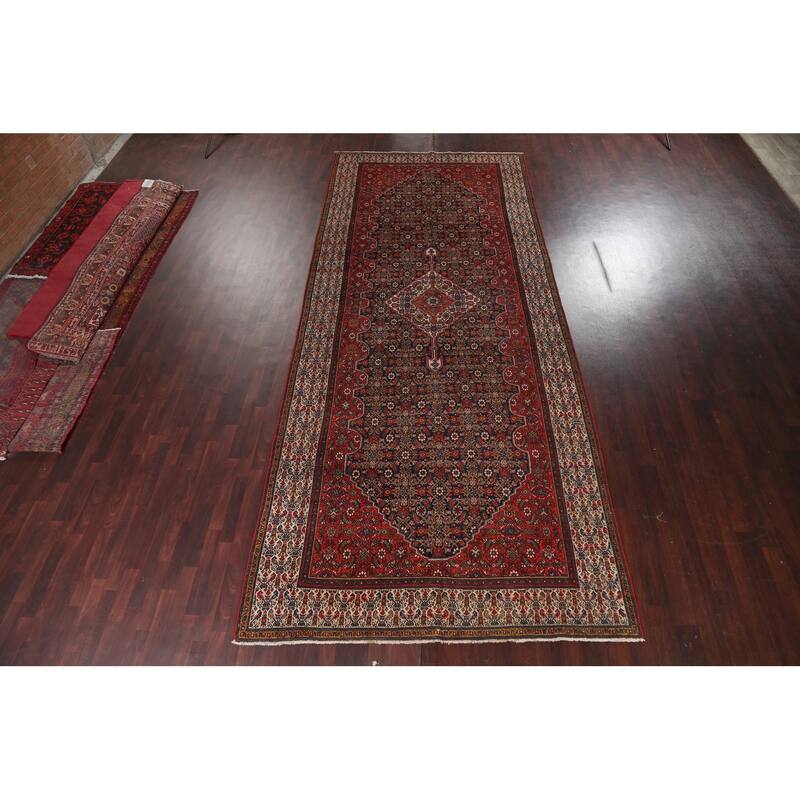 Pre-1900 Antique Malayer Persian Wool Runner Rug Hand-knotted Carpet - 6'10" x 16'9"
