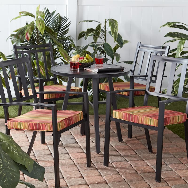 Greendale Home Fashions 18-Inch Square Outdoor Chair Pad (4-Pack)